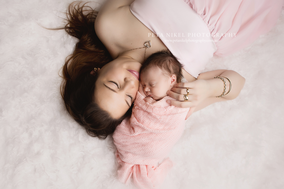 Mother and Baby Photo taken in studio by Peta Nikel