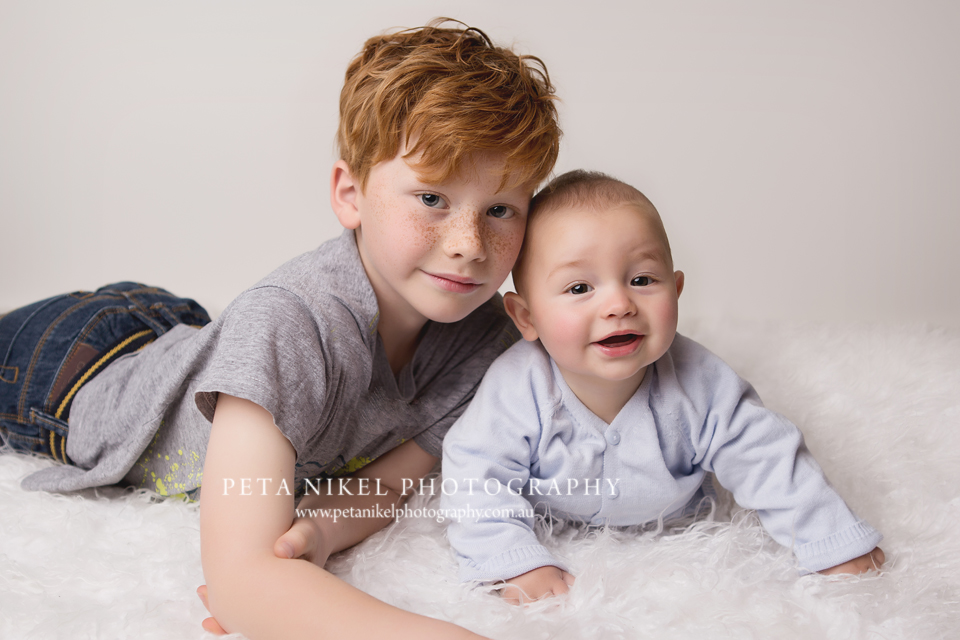 Brothers portrait by hobart baby photographer